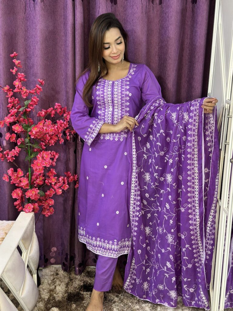 Premium Cotton Karchupi Dress